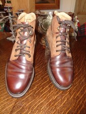 BALLY TRAIL BRAUNE LEDERSTIEFEL UK 8 HERGESTELLT IN ITALIEN GUTE ROBUSTE STIEFEL