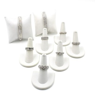 Judith Ripka Sterling Cubic Zirconia Rings & Cuff Bracelets Lot of 9 #S4567 3