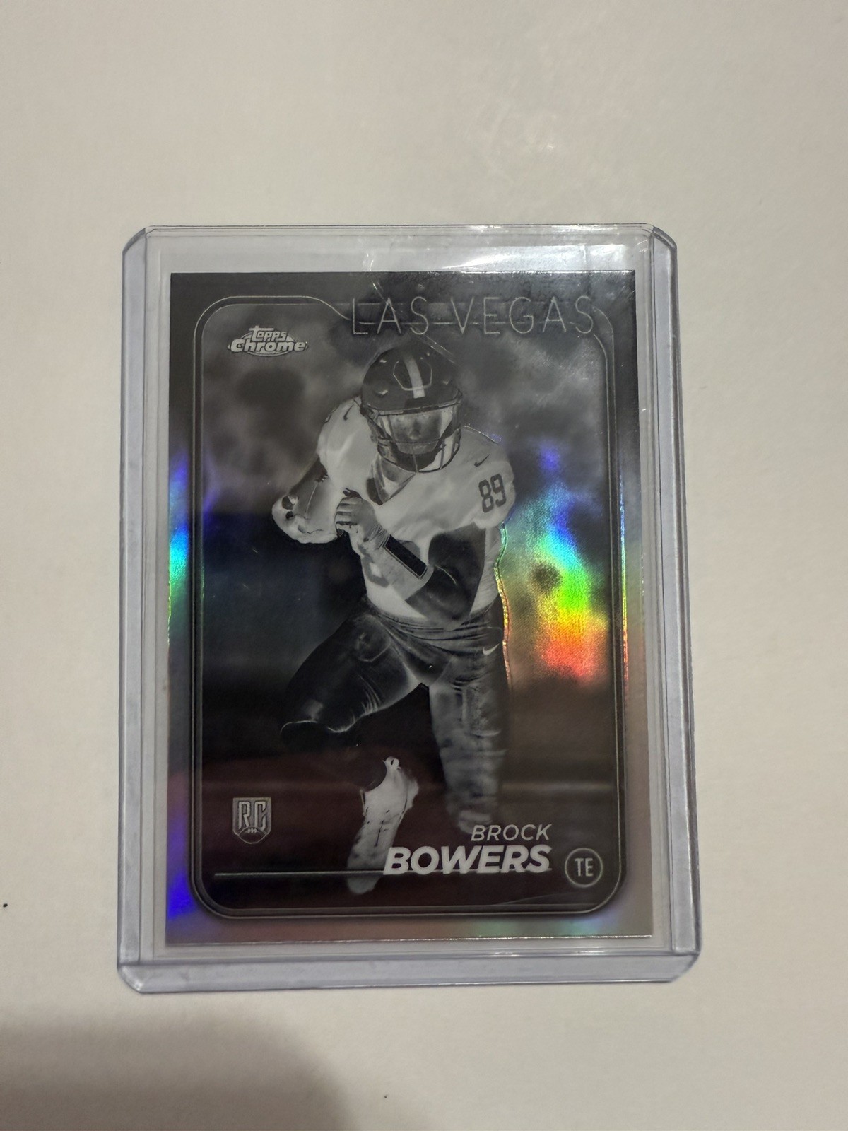 2024 Topps Chrome - Brock Bowers #207 Negative Refractor (RC)Las Vegas Raiders