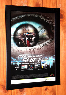 Need for Speed Shift Xbox 360 Promo Small Werbeblatt Poster / Ad Page Framed