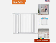 Safety 1st Child, Pet-Friendly Walk-Through Gate 28" Tall, 29-38" Doorway, White