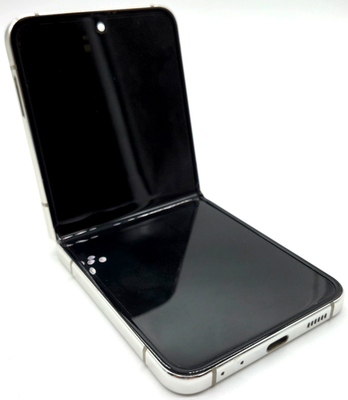 OEM Samsung Galaxy Z Flip 5 Frame Housing Chassis - Cream/Silver