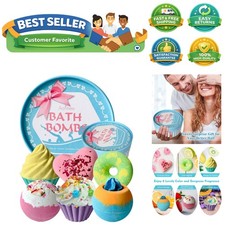 Bath Bombs, 6pcs Bubble Bath Bomb for Girls, Handmade Fizzies Bathbombs for W...