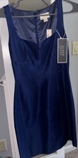 J.CREW Women's Navy Blue Sleeveless Dress Size 00 Zip Back NWT