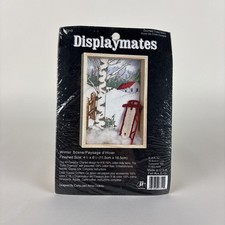 Displaymates Cross Stitch Kit Winter Scene With Shadow Box Frame