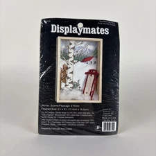Displaymates Cross Stitch Kit Winter Scene With Shadow Box Frame
