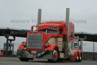 LKW Foto Peterbilt 379 Truck Frankreich rot PKM Adonis #n9pd