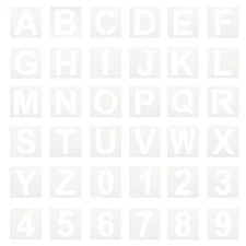 36Pcs 5 Inch Letter Stencils and Numbers Alphabet Art Craft Stencils