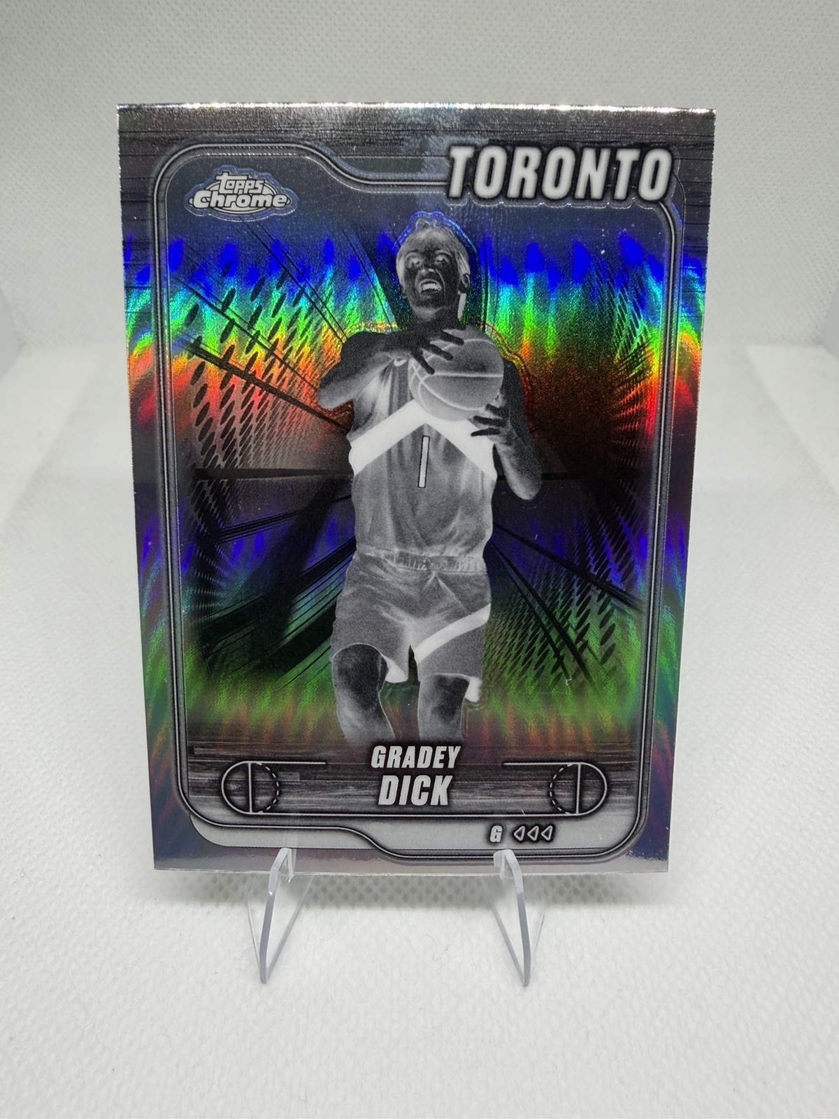 2024-25 Topps Chrome - Gradey Dick #92 Negative Refractor