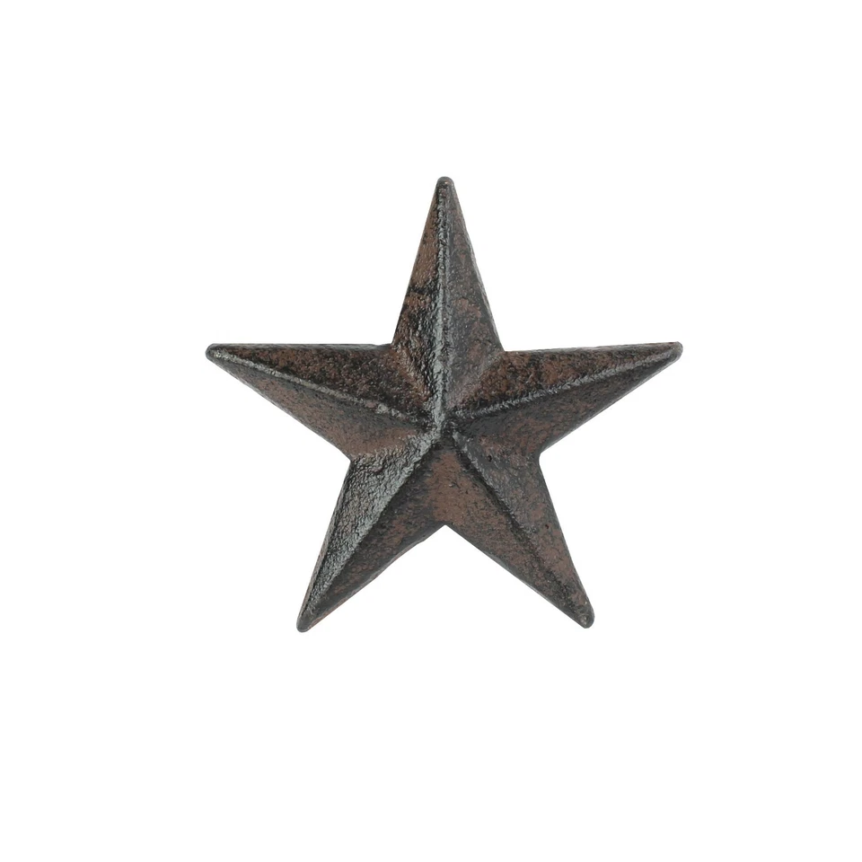 6 perillas de manija de puerta de gabinete tirador de cajón estrella rústica estilo antiguo occidental de 2,5 pulgadas Foto 2 de 4