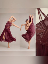 Tenth House solo lyrical 2 Die 4 Dance costume INCLINATION TD25459 Burgundy MA