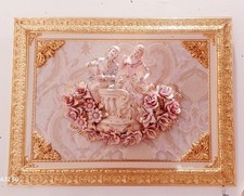 Wall Plaque Capodimonte Porcelain Romantic Scene Balcony Style Romeo And Juliet