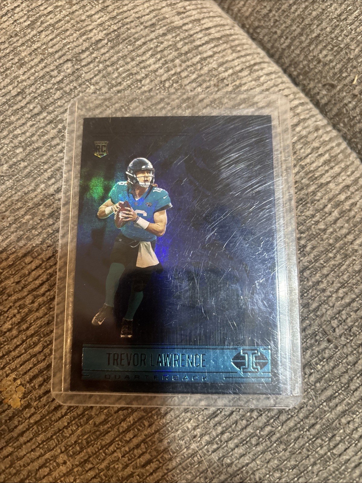 2021 Panini Illusions - Trevor Lawrence #59 Trophy Collection Sapphire (RC)