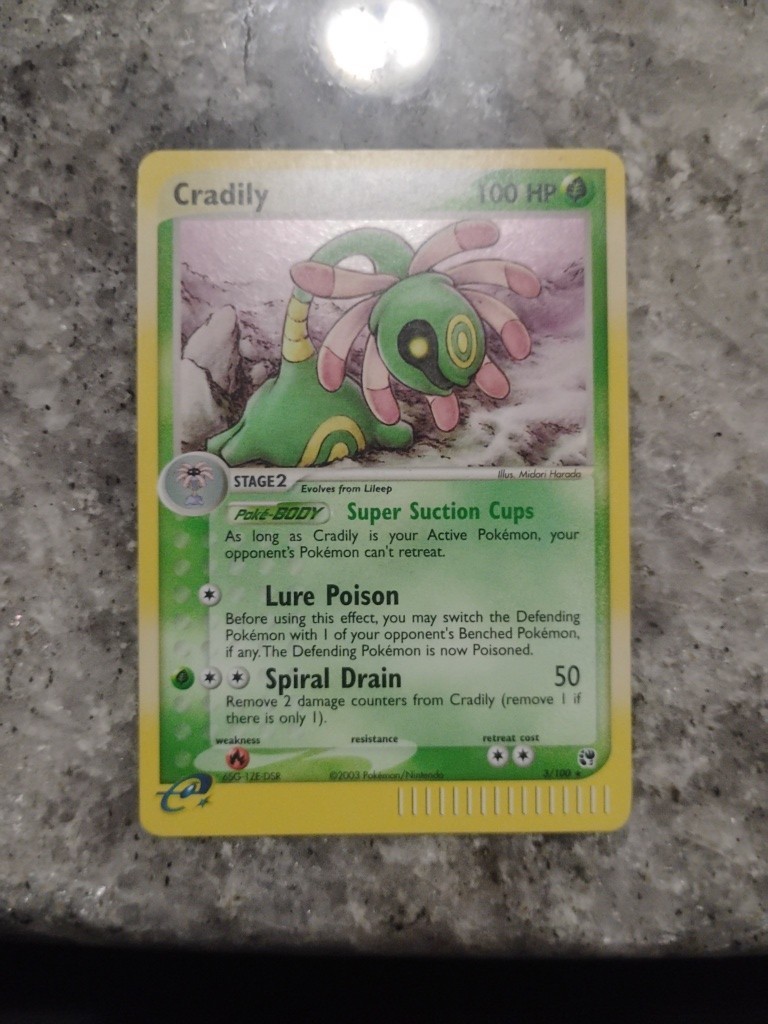 Pokémon TCG Cradily Holo Sandstorm 2003 #3/100 NM Condition Vintage Card