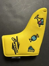 Big Teeth Golf Sweets Yellow Putter Head Cover Blade Putters Magnetic Closure