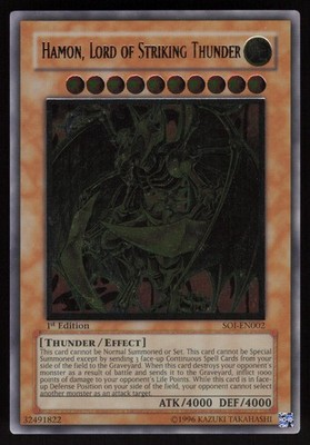 Hamon, Lord of Striking Thunder SOI-EN002 1st Edition EURO EOA ERROR YU-GI-OH