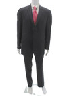 Burberry Mens 2 Piece Suit Gray Striped Wool Classic Size L — photo 1