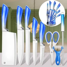 Kitchen Knife Set 9 Piece Knife Set with Block Stainless Steel Chef Knives Block