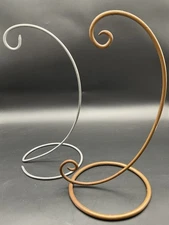 Set of 2 Metal Ornament Stands 12.5” Tall