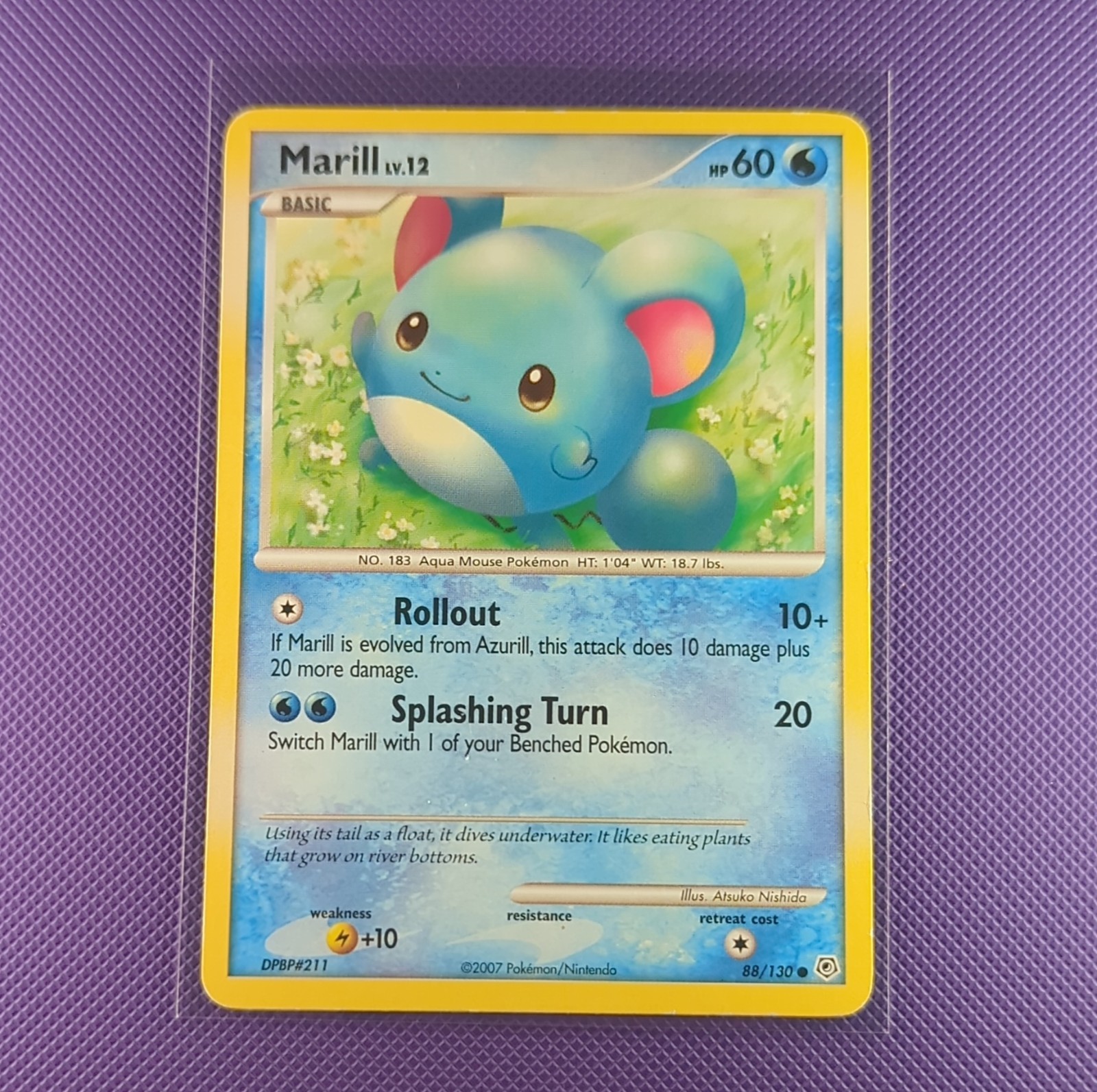 Pokémon Marill 88/130 Diamond & Pearl Basic 60HP Common Regular 2007 English