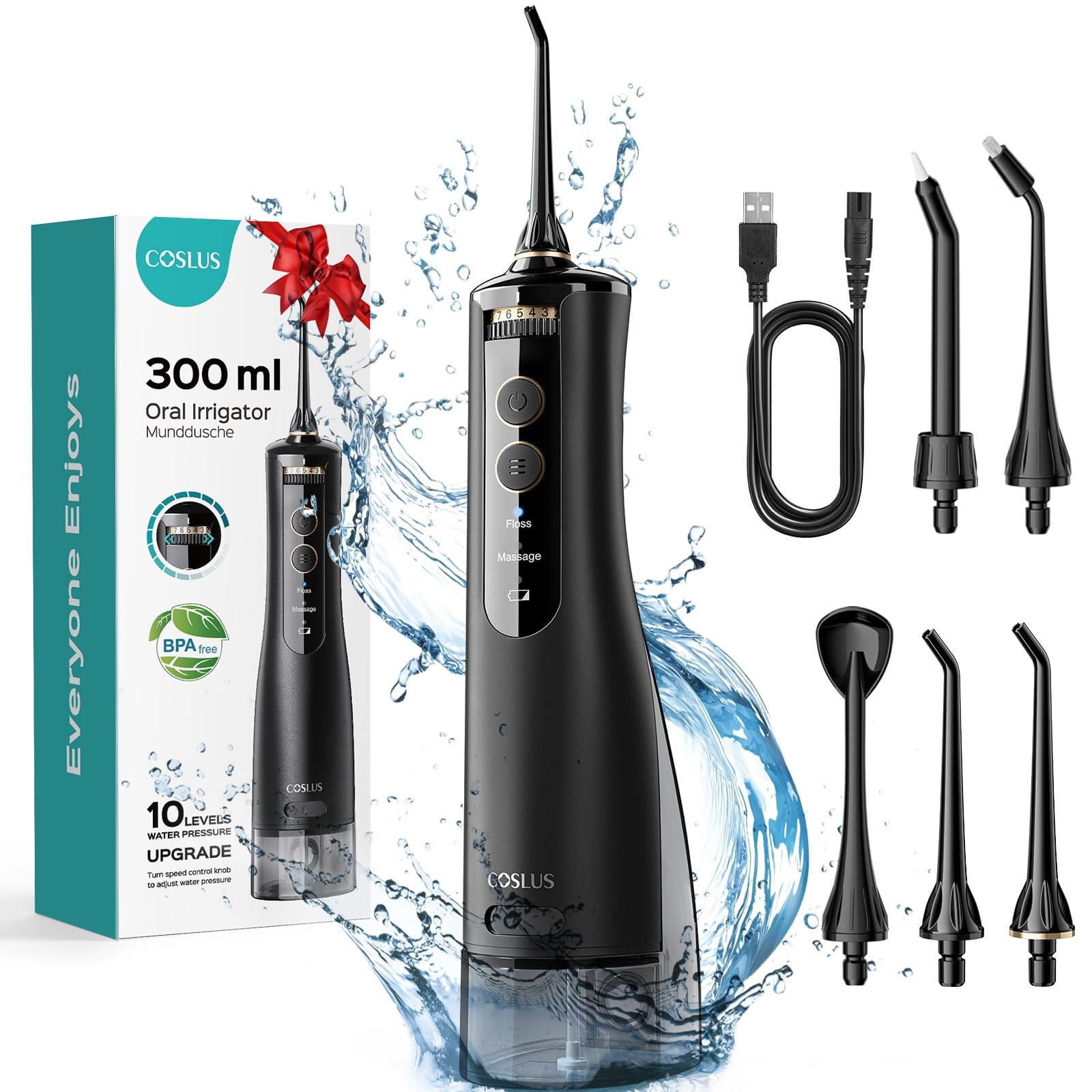 Pulitore Dentale COSLUS 2025 Senza Fili: L'Irrigatore Orale Top di Gamma