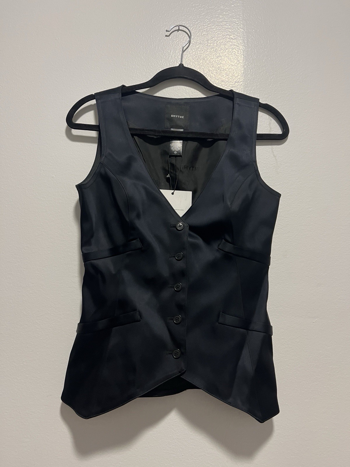 Smythe Tuxedo Waistcoat Size 4 Midnight Navy Tailored Vest SmytheHouse NWT $425