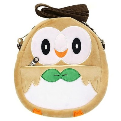 Pokemon Rowlet Plush Pouch Shoulder Bag Cute Character Carrier