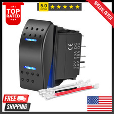 3 Position Rocker Switch, Waterproof ON/Off/ON 12V 20A 24V10A Rocker Switch 7...