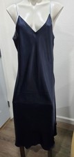 Y2K Jones New York Blue Satin Maxi Slip Dress Nightgown Womens Size XL EUC 