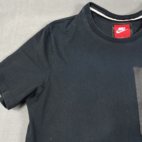 Nike Tech Shirt Mens L Black Short Sleeve Athletic Hypermesh Red Tag Pocket - Picture 3 of 11