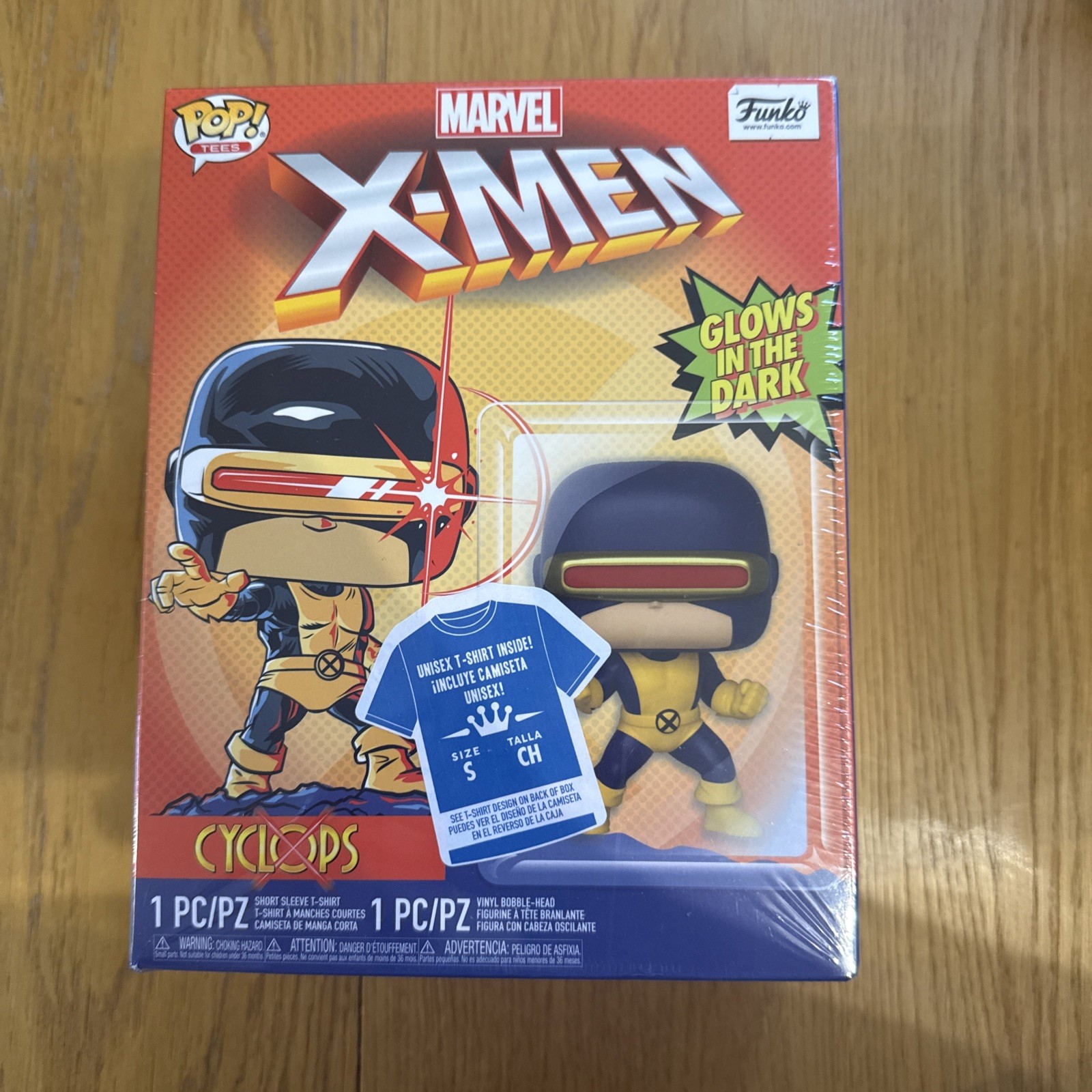 Funko Pop! & Tee - Marvel - X-Men - GITD Cyclops - Small