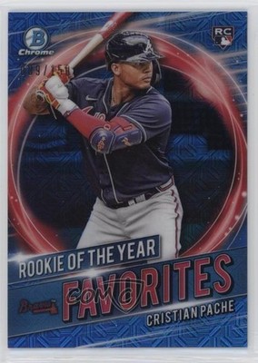 2021 Bowman Mega Box Blue Mojo Refractor 89/150 Cristian Pache #RRY-CP RC 0i1b