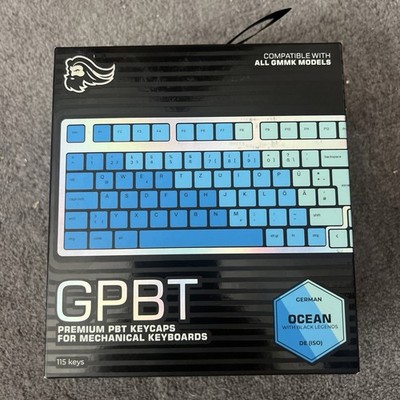 Glorious GPBT Keycaps Ocean German Layout New GMMK Models