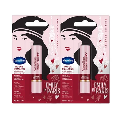 VASELINE x EMILY IN PARIS Rouge Romance | Baume à lèvres teinté Stick (Lot de 2) - Photo 1/4