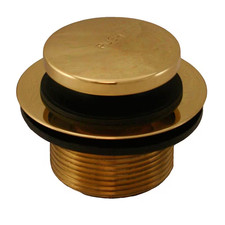 1-1/2 In. 1-7/8 In. Thread O.D. Toe Touch Bath Tub Drain in Polished Brass