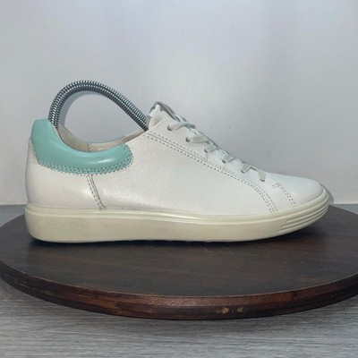 ECCO Soft 7 Leather Sneakers Women s Size 8 Casual Walking Shoes Comfort