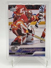 Dustin Wolf 2023 Upper Deck Young Guns Rookie Card. rookie card picture
