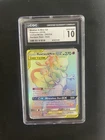 CGC GEM MINT 10 Mewtwo & Mew GX #242 Rainbow Rare Holo- 2019 SM Unified Minds