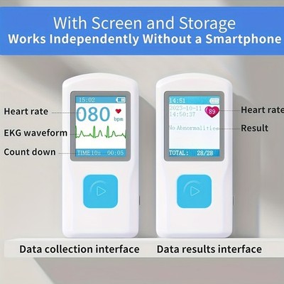 Wireless Ecg Monitor Heart Rate Tracker Ios& Android Device Portable