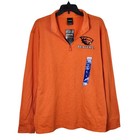 NEW Oregon State Beavers 1/4 Zip Pullover Mens Large Orange Collegiate Sports