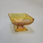 Vintage Indiana Carnival Glass Diamond shaped Candy Dish 6.5” X 3”
