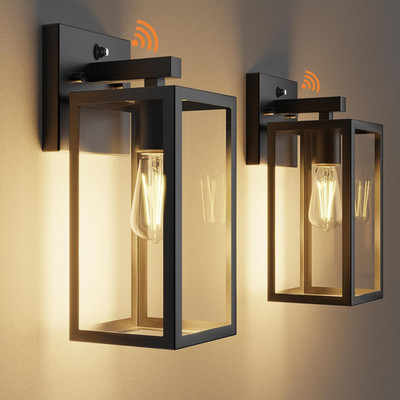 2 Pack Dusk to Dawn Waterproof Porch Light Fixtures for Outdoor Use
