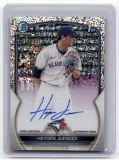 2023 Bowman #CPA-HJ Hayden Juenger Autographs Speckle Refractors #/299