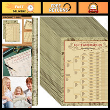 30 Pcs Genealogy Family Tree Charts - 8 Generation Pedigree Organizer, 255 Names