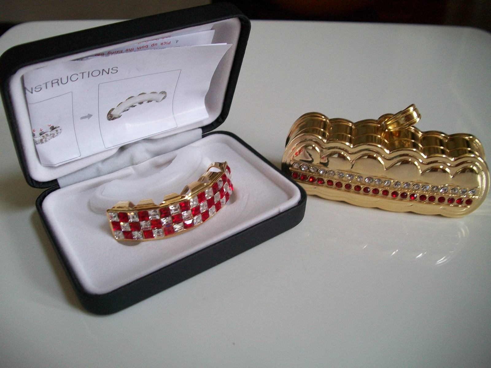 Men's Hip Hop Gold finish For Bottom Teeth Mouth Grillz With Holder
