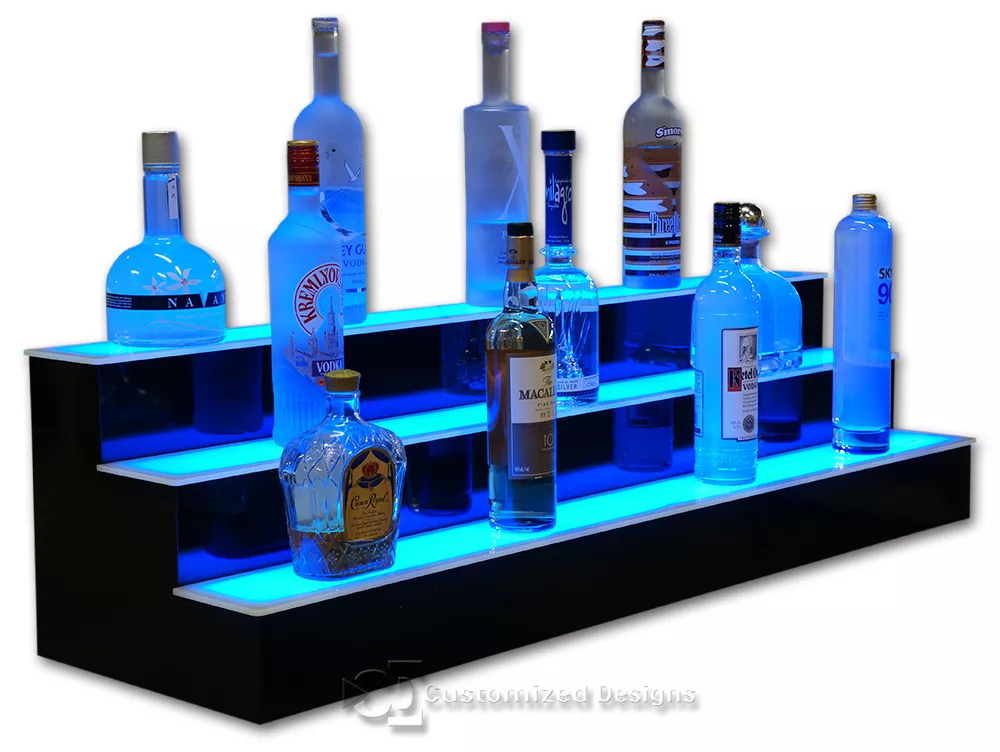 Lighted display sale shelves