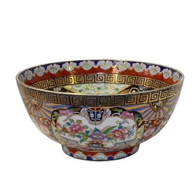 Chinese Oriental Vintage Round Black Golden Enamels Scenery Flower Bowl ws791S Chinese Oriental Vintage Round Black Golden Enamels Scenery Flower Bowl ws791S