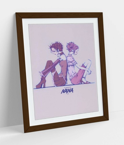 REPRODUCCIÓN DE PÓSTER MANGA MANGA NANA & HACHI ANIME - IMPRESIÓN DE IMAGEN ENMARCADA ARTE DE PARED - Imagen 2 de 10