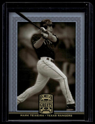 2005 Donruss Greats #128 Mark Teixeira Gold HoloFoil #/100 SN