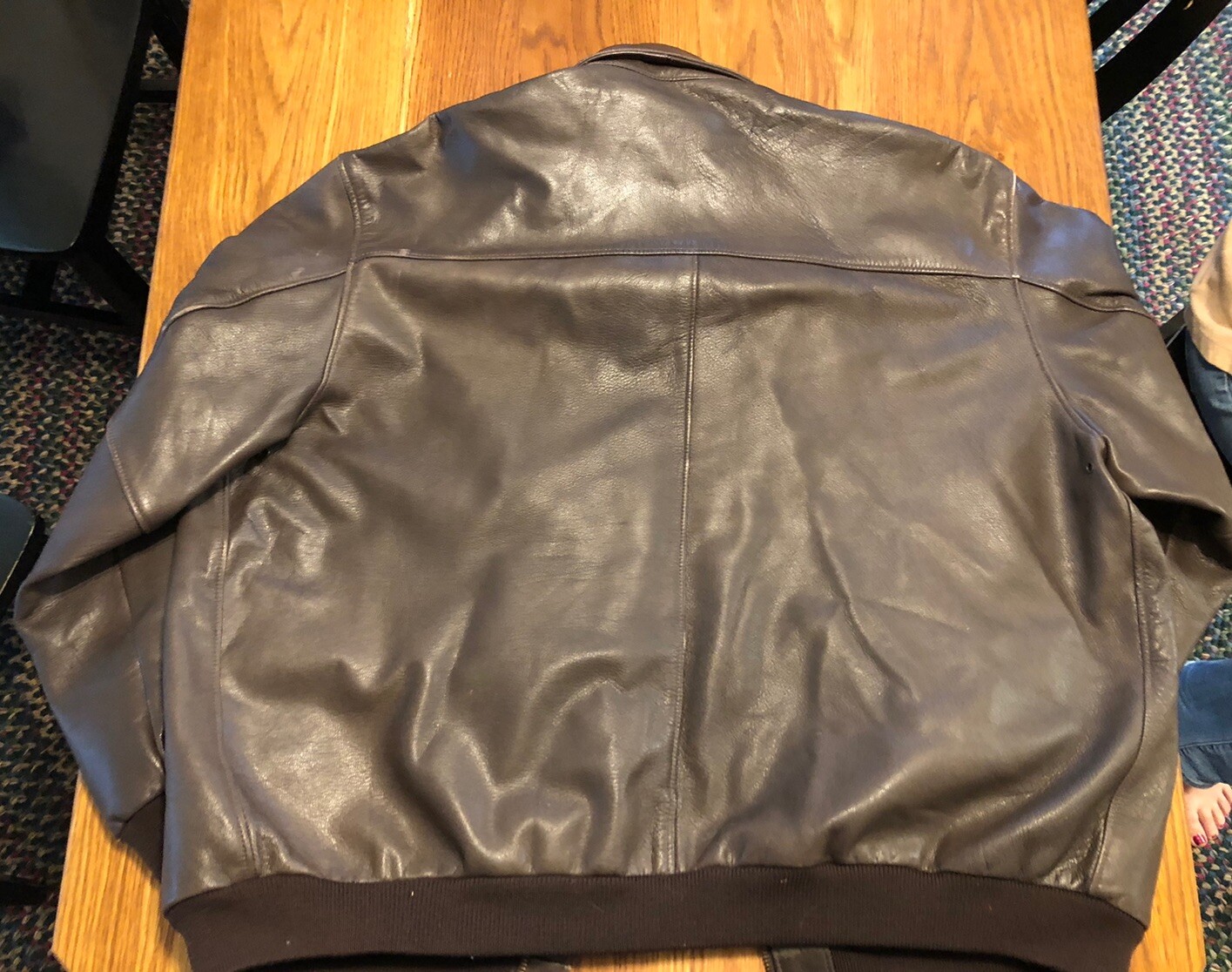 ll bean leather bomber jacket eBay